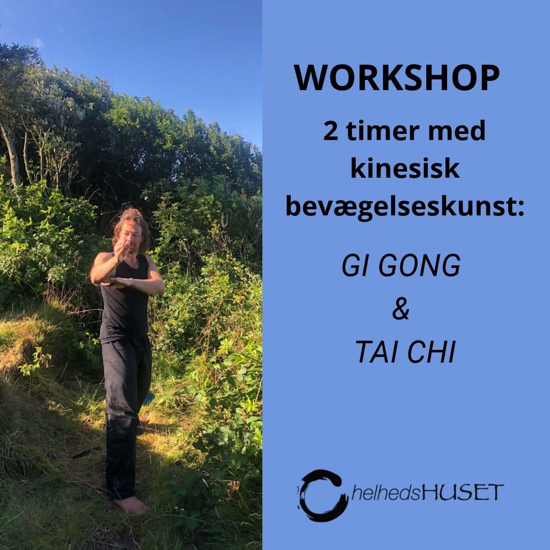 Der præsenteres en Qi Gong workshop, med et billede sf Morten der laver Qi Gong